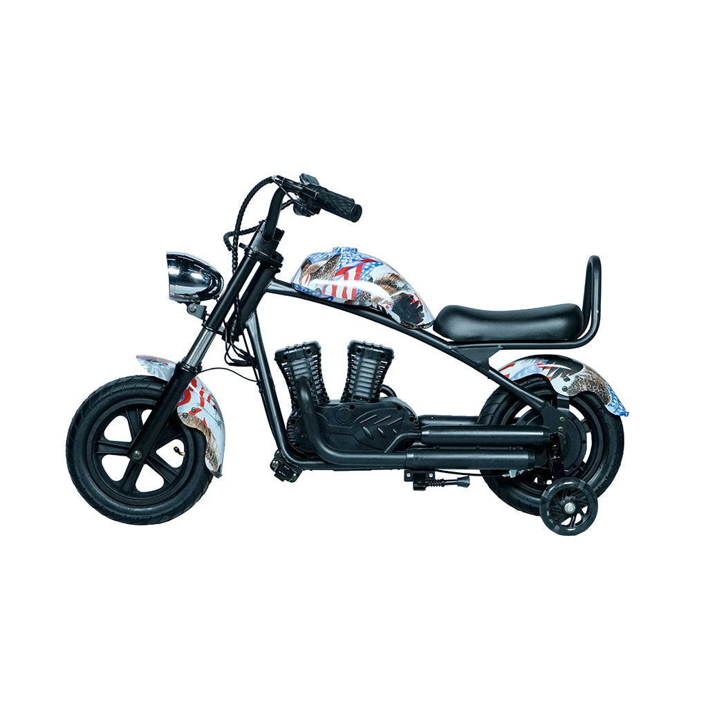 CRONY YY-7S8P Electric Scooter 180W Motor 24V/5.2AH Battery 10-12KM Range Front Suspension Normal Brake LCD Display Harley Motorcycle Electric Motorcycle