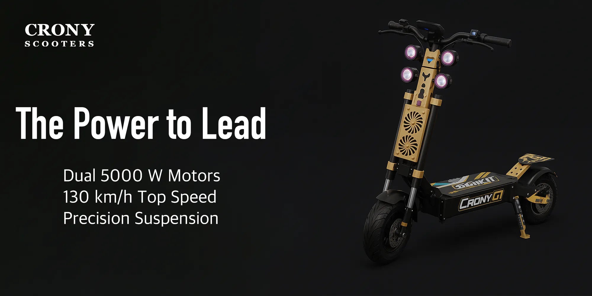 Crony GT-13 – Off-Road Dual Motor Electric Scooter (5000Wx2, 130 KM/H) hero 1