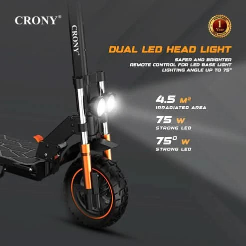 Crony M5 Pro – Powerful Electric Scooter (1500W, 80 KM/H, Dual Suspension)