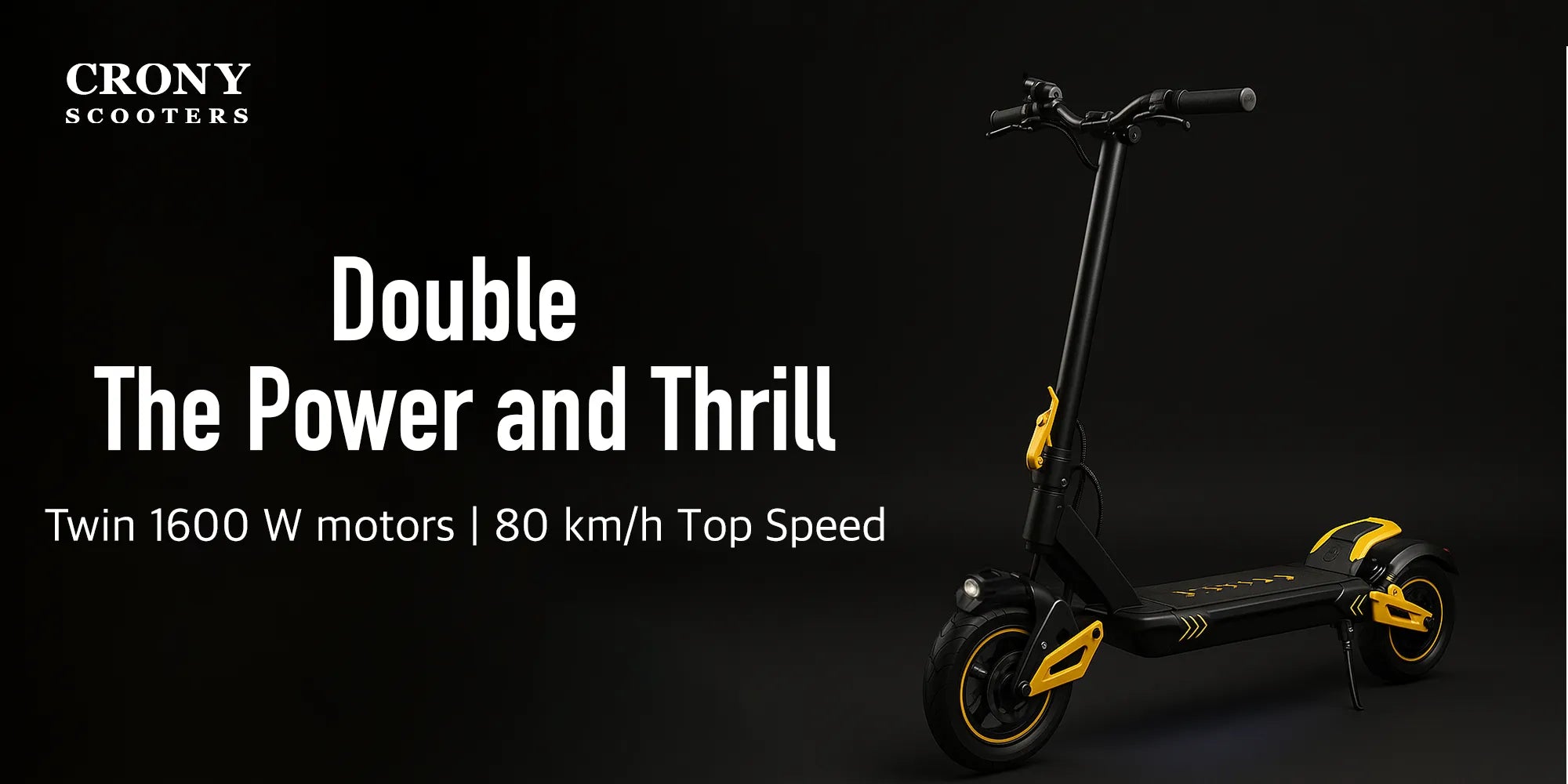Crony V8 – Dual Motor Electric Scooter (1600Wx2, 80 KM/H, Detachable Battery) hero 1