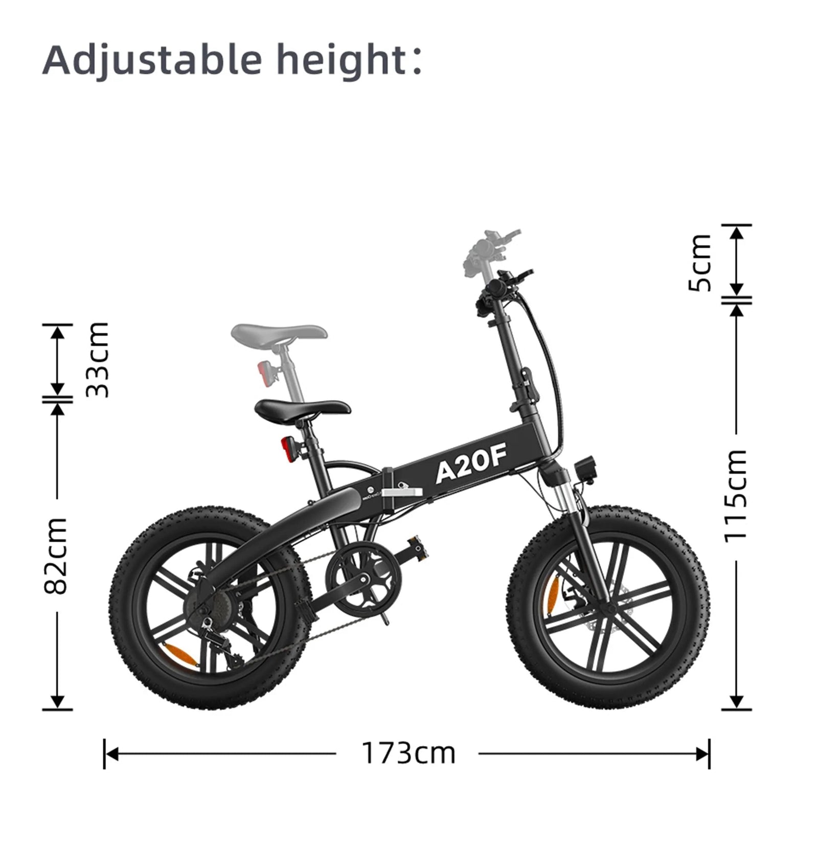 CRONY A20F Endurance ADO Bike Electric bicycles ADO E-bike Electric Folding Bicycle Electric range 70km