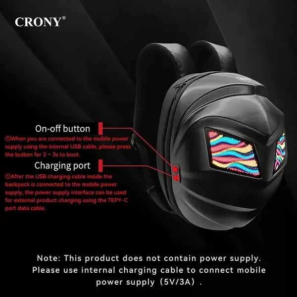 Crony Iron Man LED Backpack