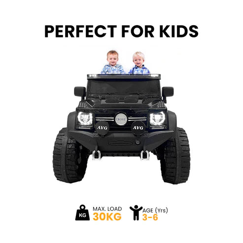 Crony CN-016 – Four-Wheel Dual Seat Kids Car (12V, Remote Control, LED Lights)