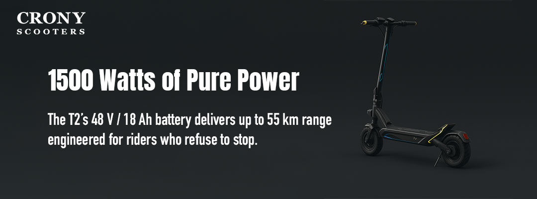 Crony T2 – Dual Suspension Electric Scooter hero 3