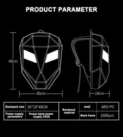 Crony Iron Man LED Backpack