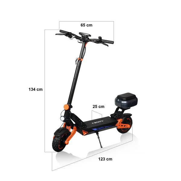 Crony D2 Pro – High Speed Electric Scooter (1500W, 70 KM/H, Dual Suspension)