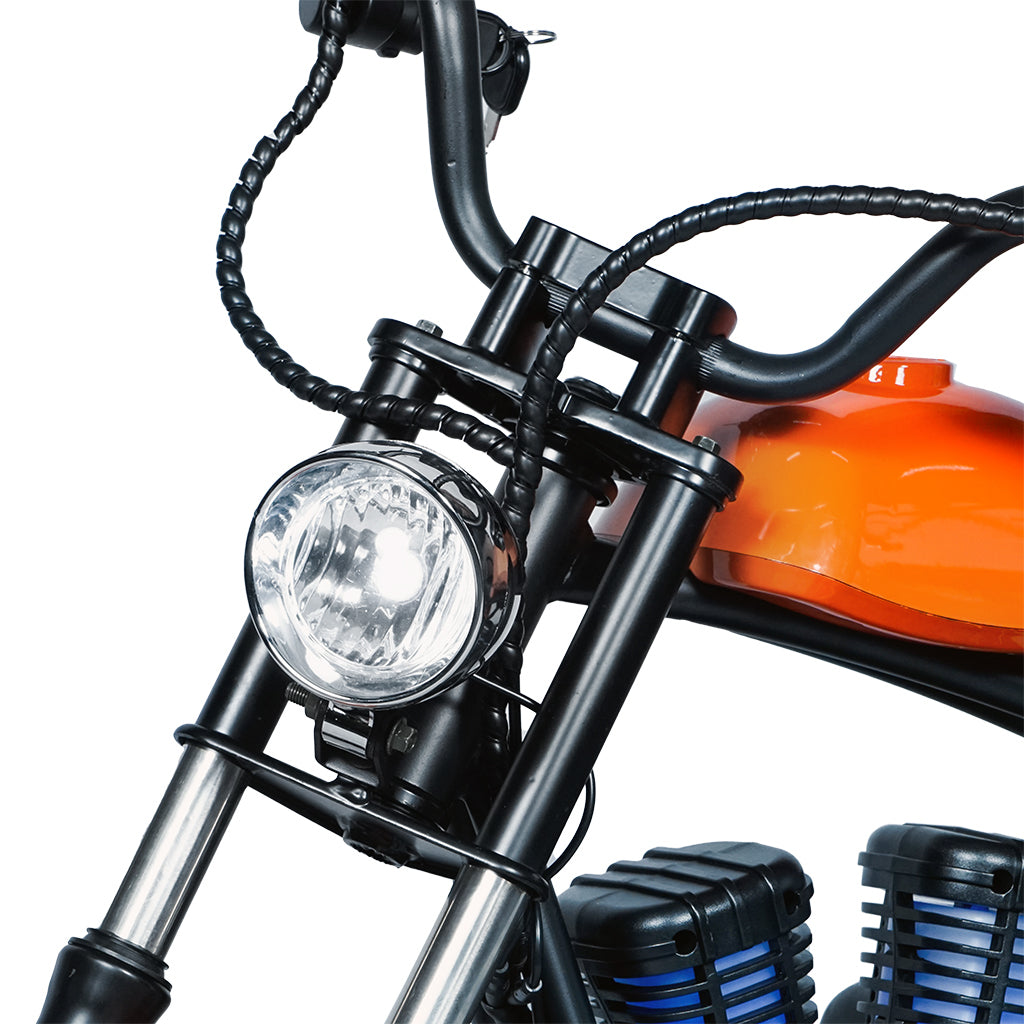 CRONY YY-7S8P Electric Scooter 180W Motor 24V/5.2AH Battery 10-12KM Range Front Suspension Normal Brake LCD Display Harley Motorcycle Electric Motorcycle