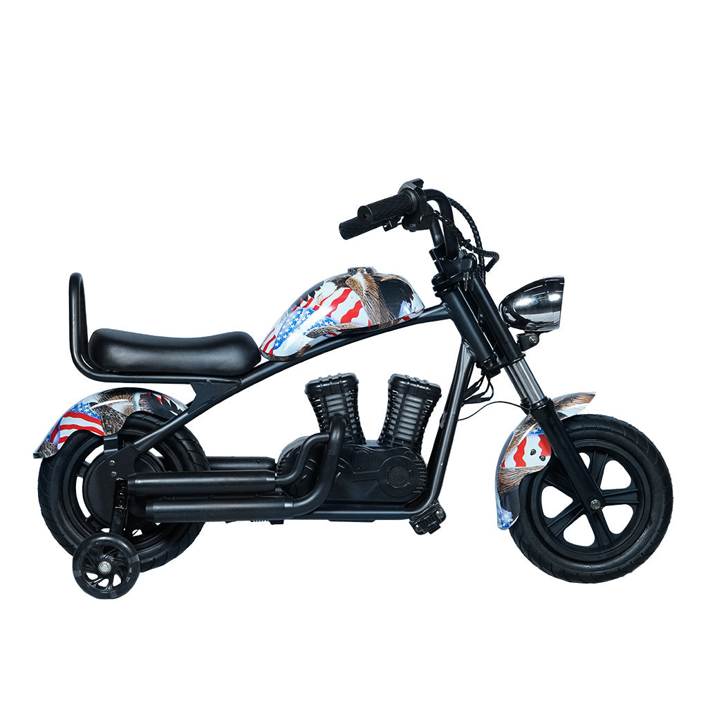 CRONY YY-7S8P Electric Scooter 180W Motor 24V/5.2AH Battery 10-12KM Range Front Suspension Normal Brake LCD Display Harley Motorcycle Electric Motorcycle