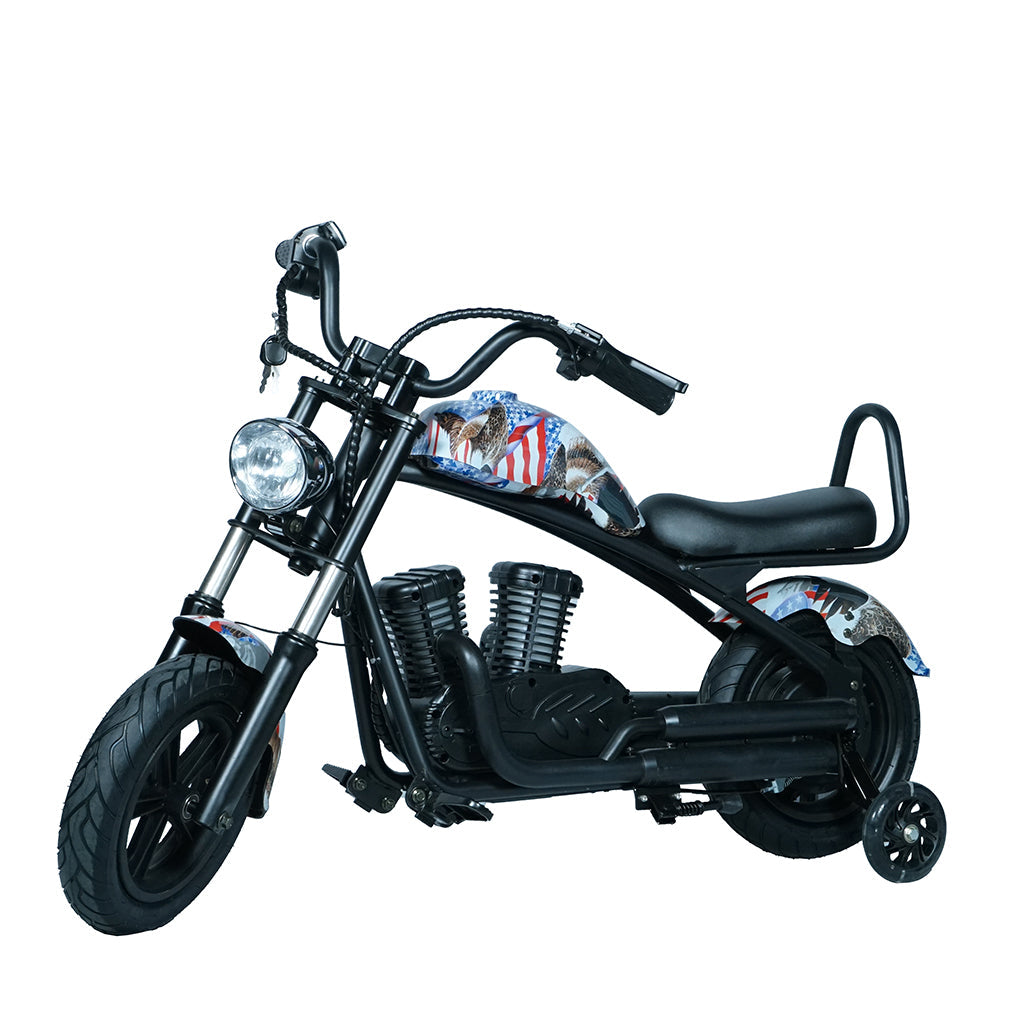 CRONY YY-7S8P Electric Scooter 180W Motor 24V/5.2AH Battery 10-12KM Range Front Suspension Normal Brake LCD Display Harley Motorcycle Electric Motorcycle