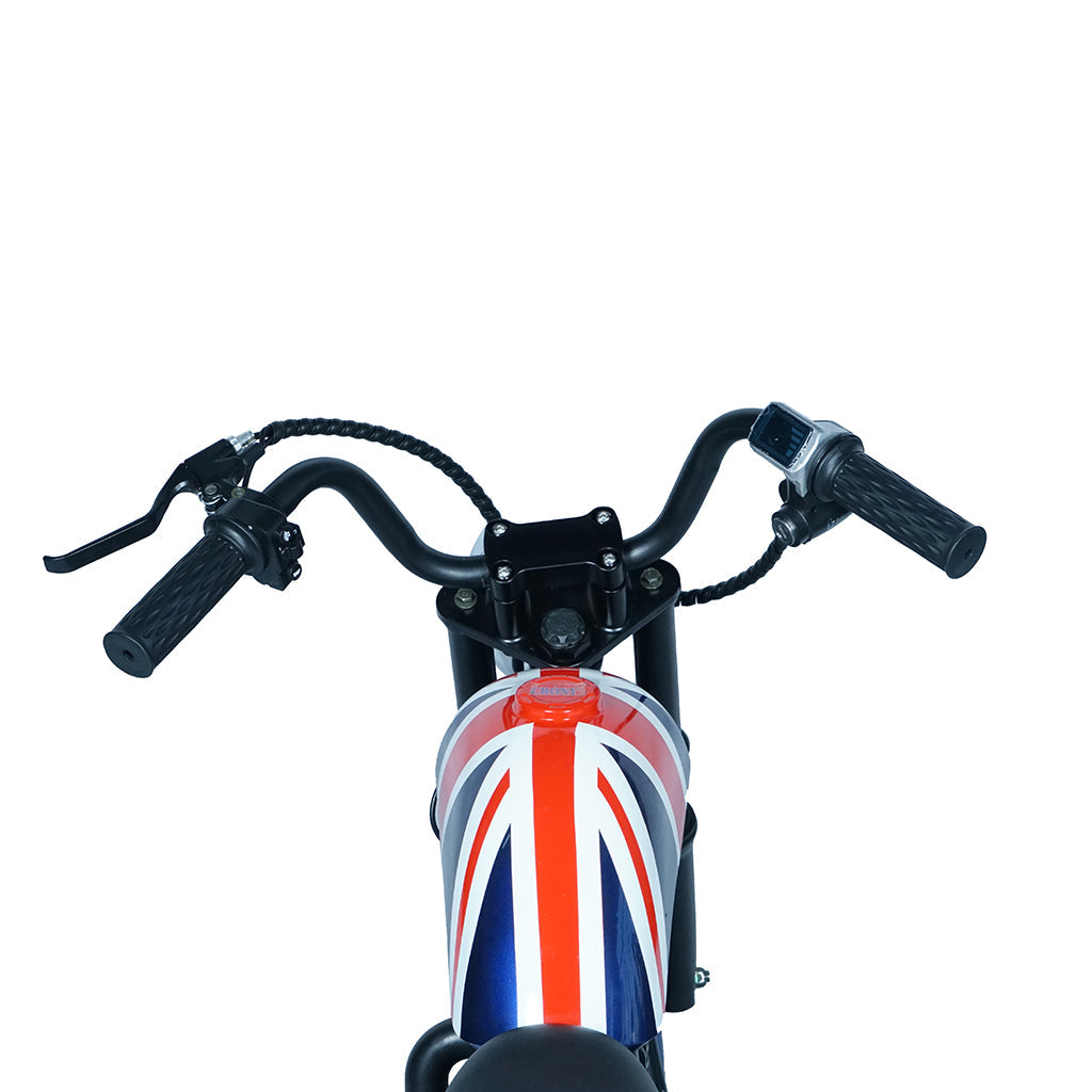 CRONY YY-7S8P Electric Scooter 180W Motor 24V/5.2AH Battery 10-12KM Range Front Suspension Normal Brake LCD Display Harley Motorcycle Electric Motorcycle