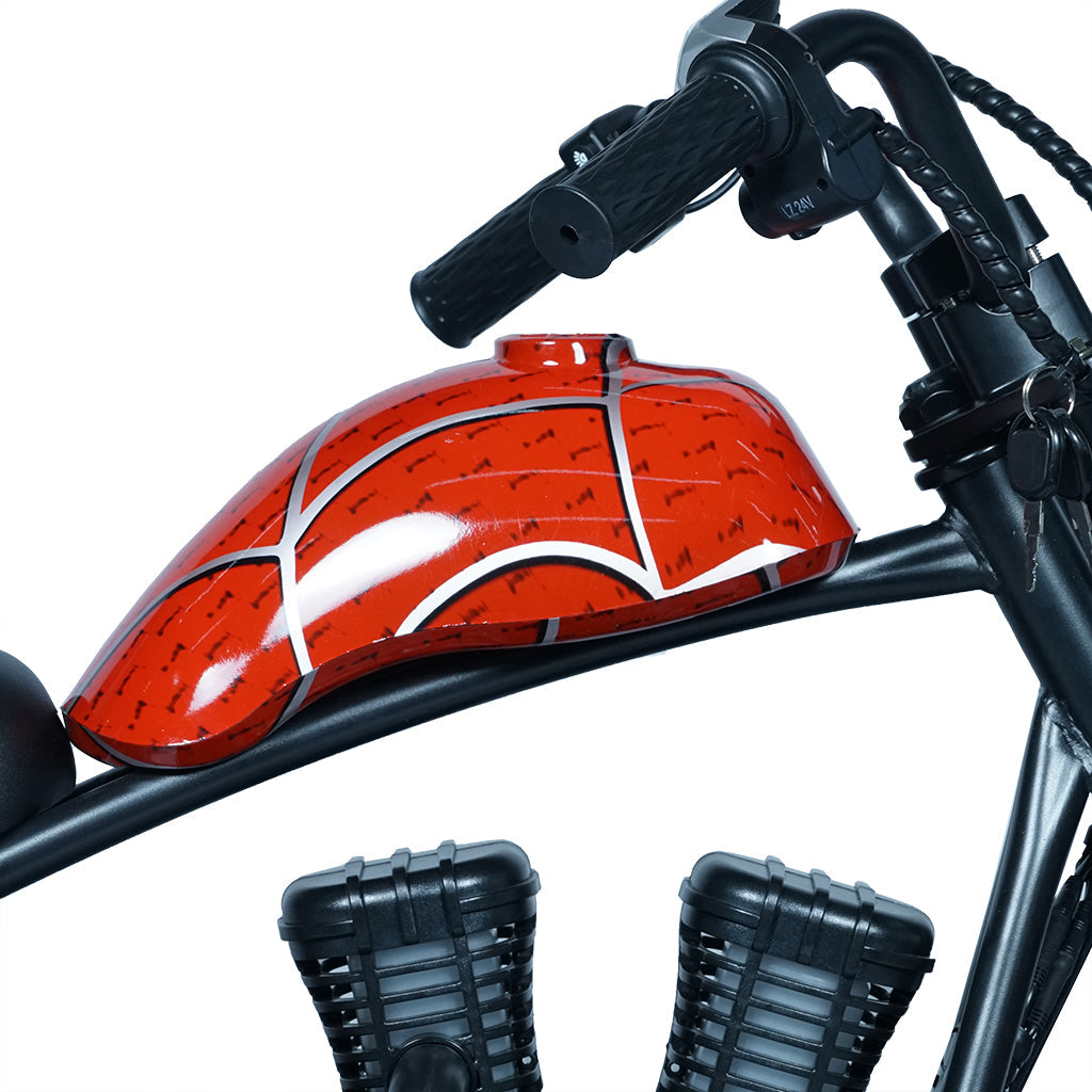 CRONY YY-7S8P Electric Scooter 180W Motor 24V/5.2AH Battery 10-12KM Range Front Suspension Normal Brake LCD Display Harley Motorcycle Electric Motorcycle