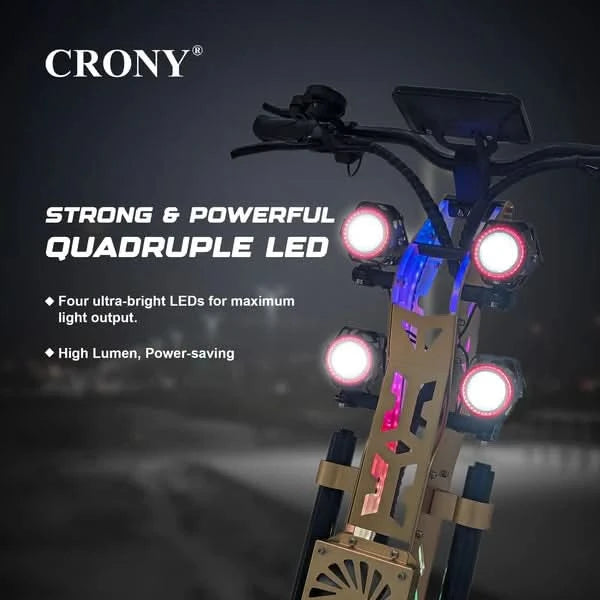 Crony GT-13 – Off-Road Dual Motor Electric Scooter (5000Wx2, 130 KM/H)