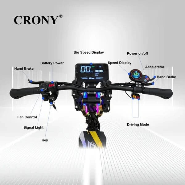 Crony GT-13 – Off-Road Dual Motor Electric Scooter (5000Wx2, 130 KM/H)