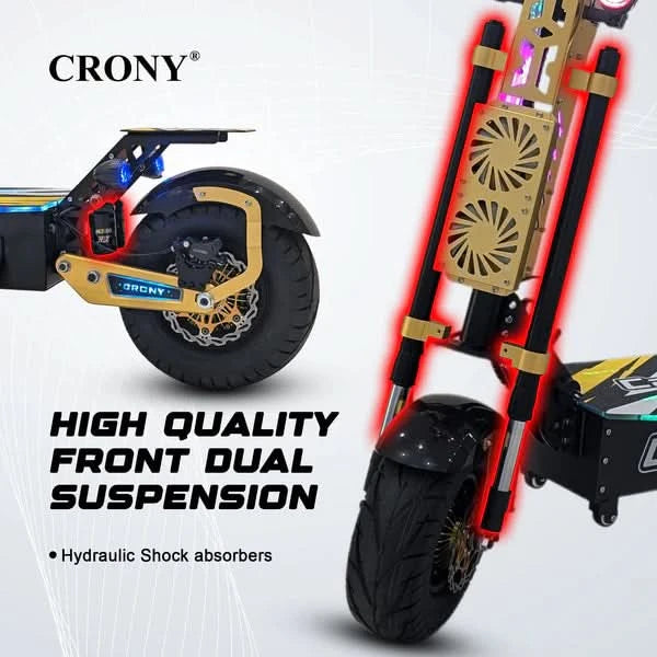 Crony GT-13 – Off-Road Dual Motor Electric Scooter (5000Wx2, 130 KM/H)
