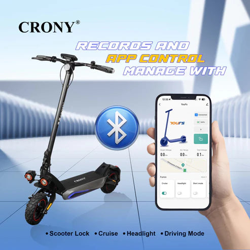 Crony T2 – Dual Suspension Electric Scooter (1500W, 70 KM/H)