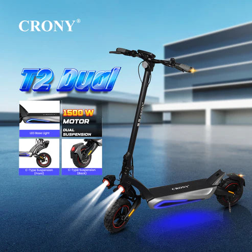 Crony T2 – Dual Suspension Electric Scooter (1500W, 70 KM/H)