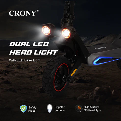 Crony T2 – Dual Suspension Electric Scooter (1500W, 70 KM/H)