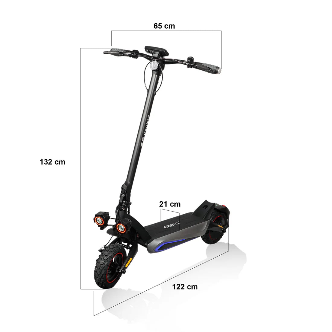 Crony T2 – Dual Suspension Electric Scooter (1500W, 70 KM/H)