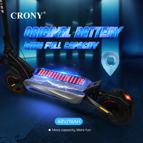 Crony T2 – Dual Suspension Electric Scooter (1500W, 70 KM/H)