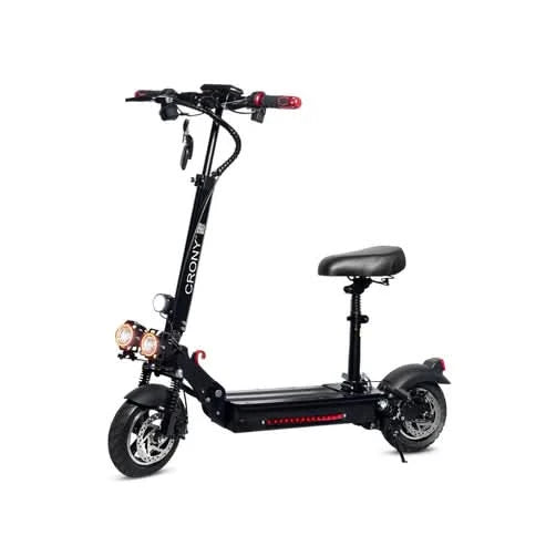 Crony V10 – Big Display Electric Scooter (1200W, 48V/14AH, with Seat)