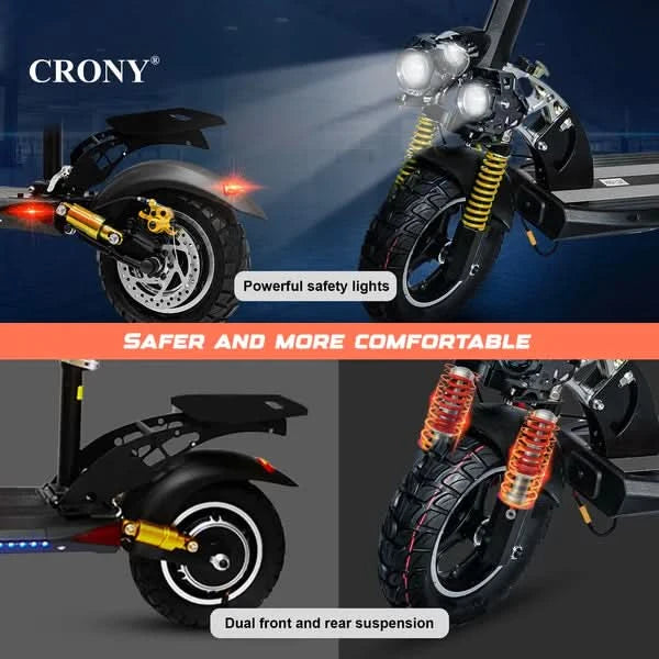Crony V10+ Pro – High Performance Electric Scooter (1500W, Wide Tire, 68 KM/H)