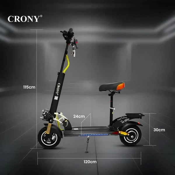 Crony V10+ Pro – High Performance Electric Scooter (1500W, Wide Tire, 68 KM/H)