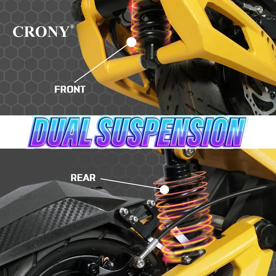 Crony V8 – Dual Motor Electric Scooter (1600Wx2, 80 KM/H, Detachable Battery)