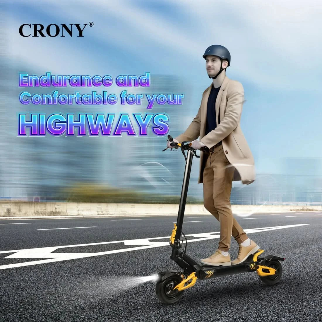 Crony V8 – Dual Motor Electric Scooter (1600Wx2, 80 KM/H, Detachable Battery)