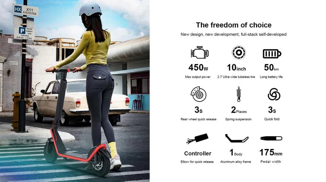 Crony X11 Max – Electric Scooter (450W, 60 KM Range, Detachable Battery)