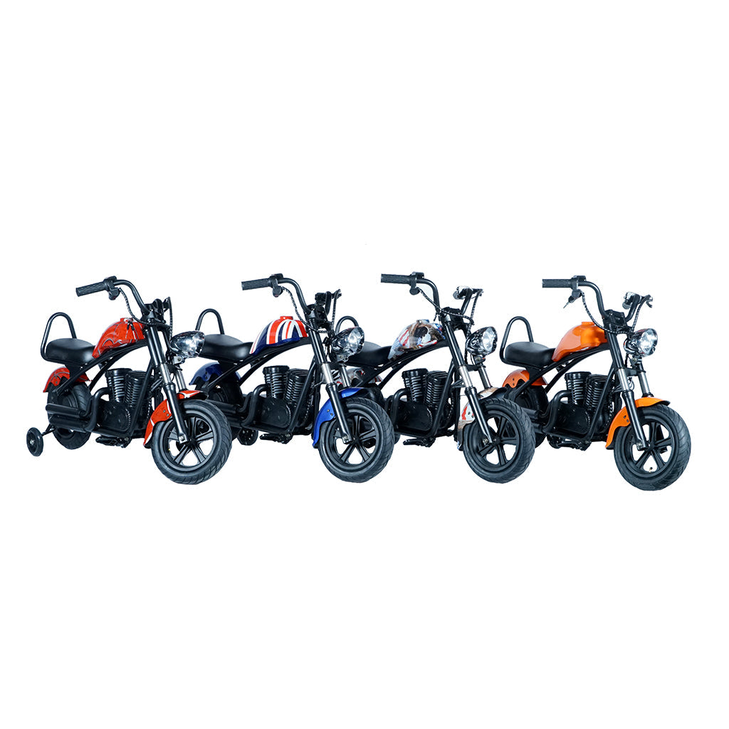 CRONY YY-7S8P Electric Scooter 180W Motor 24V/5.2AH Battery 10-12KM Range Front Suspension Normal Brake LCD Display Harley Motorcycle Electric Motorcycle