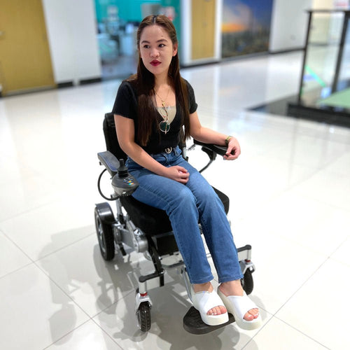CRONY 6012 Remote control folding electric wheelchair Remote Control Electric Chair Scooter Foldable Disabled Travel Electric Wheelchairs