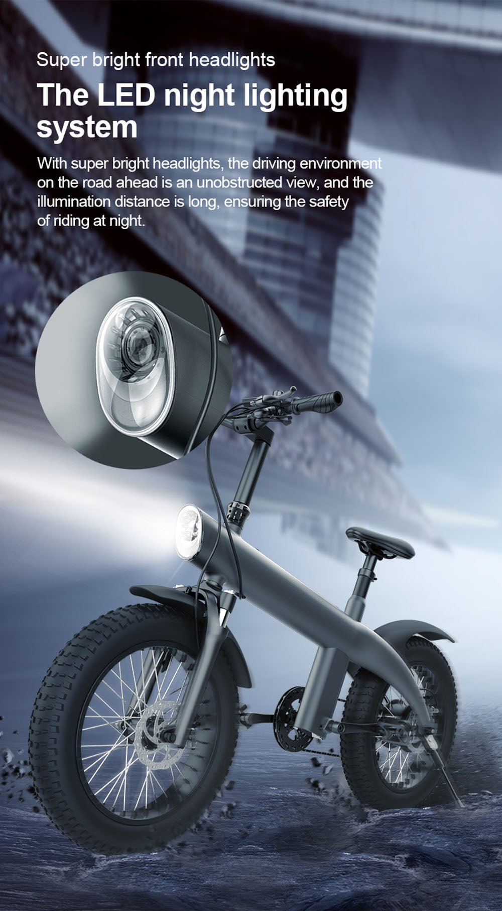 CRONY Q3 Off-road fat tire 48V/750W aluminum alloy E-bike 20 inch fat tire off road bicy Scootercle electric bike Scooter