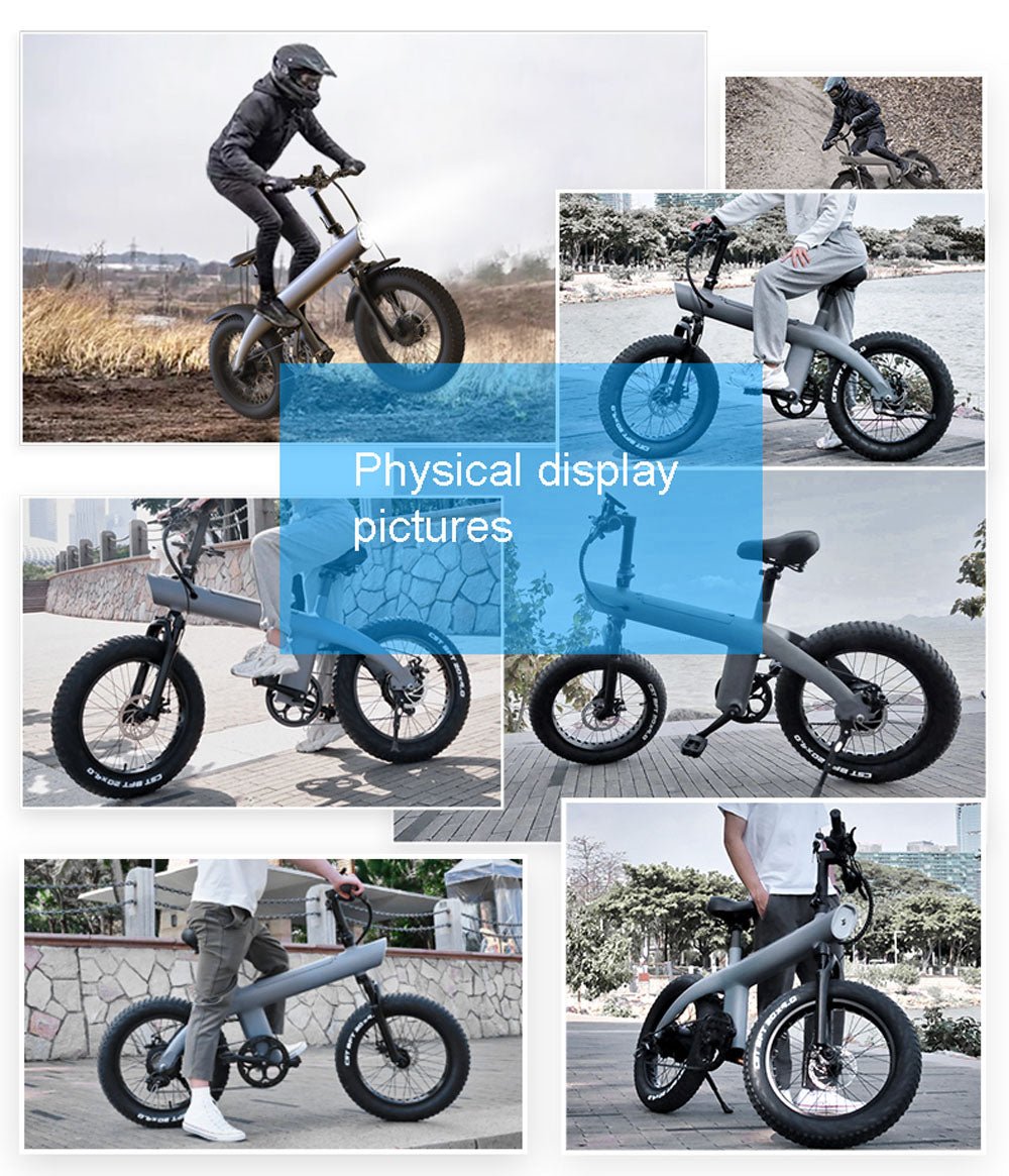 CRONY Q3 Off-road fat tire 48V/750W aluminum alloy E-bike 20 inch fat tire off road bicy Scootercle electric bike Scooter