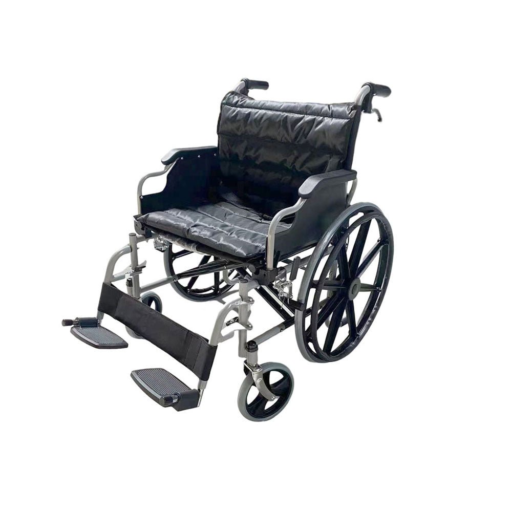 CRONY S01 Widened and load-bearing hand push folding Wheelchairs 24" Large Wheel 150KG Capacity