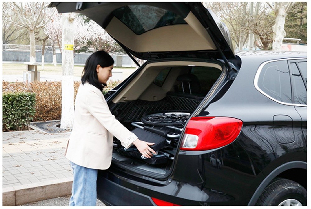 CRONY S01 Widened and load-bearing hand push folding Wheelchairs 24" Large Wheel 150KG Capacity