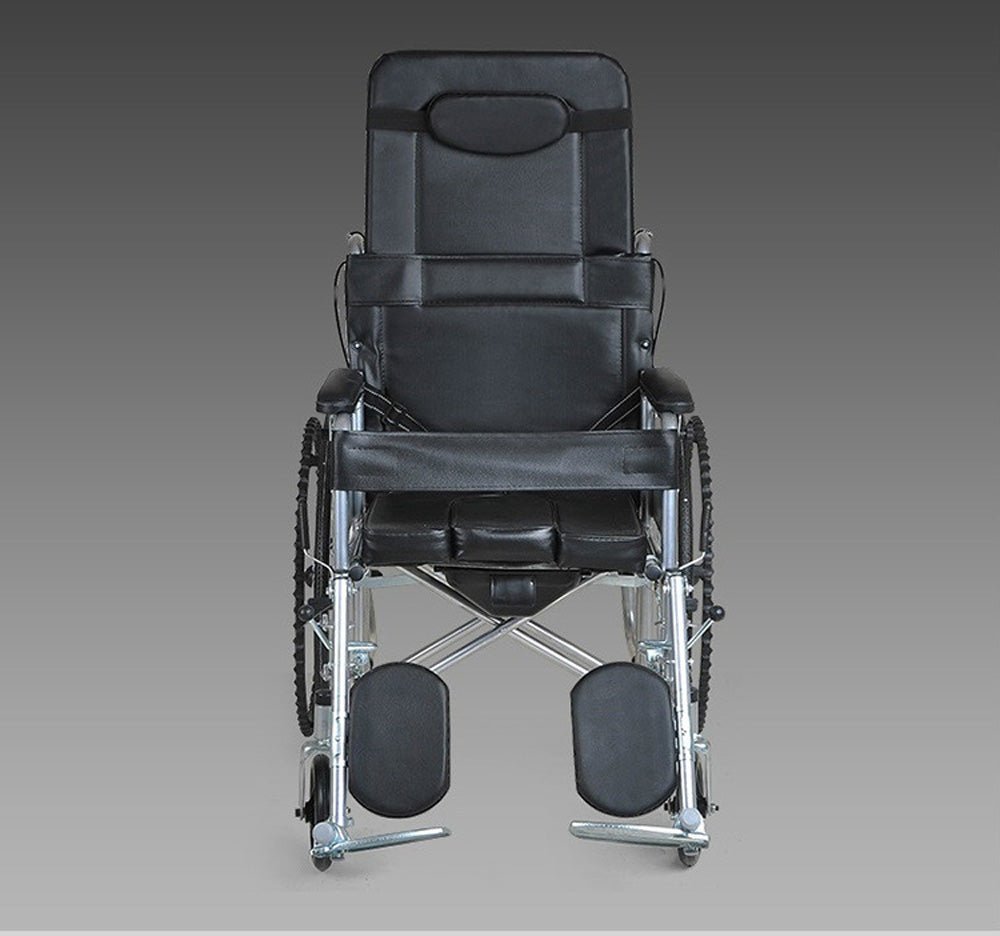 CRONY XT-D-004 Hand-pushed semi-lying wheelchair With toilet Convenient four-brake wheelchair, multifunctional folding Wheelchairs