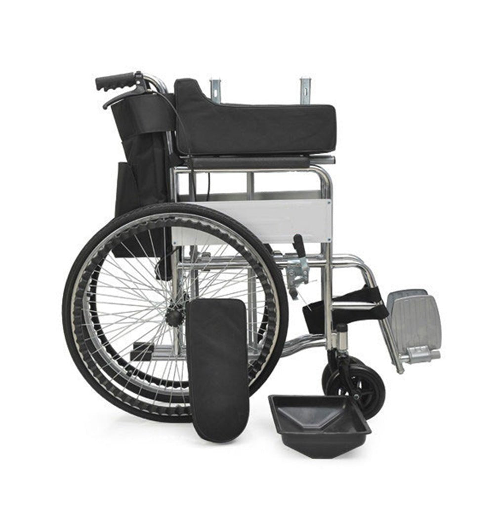 CRONY XT-T-007 Hand-pushed wheelchair With toilet Convenient four-brake wheelchair multifunctional folding Wheelchairs