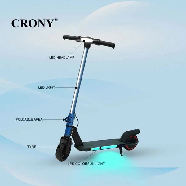 Crony S32 – Kids Electric Scooter (130W, 16 KM/H, LED Lights)