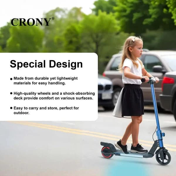 Crony S32 – Kids Electric Scooter (130W, 16 KM/H, LED Lights)