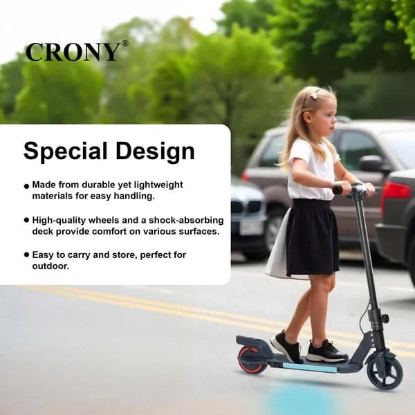 Crony S32 – Kids Electric Scooter (130W, 16 KM/H, LED Lights)
